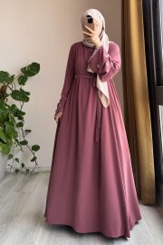 Snowdrop Embroidered Dress - Beige - Image 4