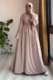 Snowdrop Embroidered Dress - Beige - Image 2